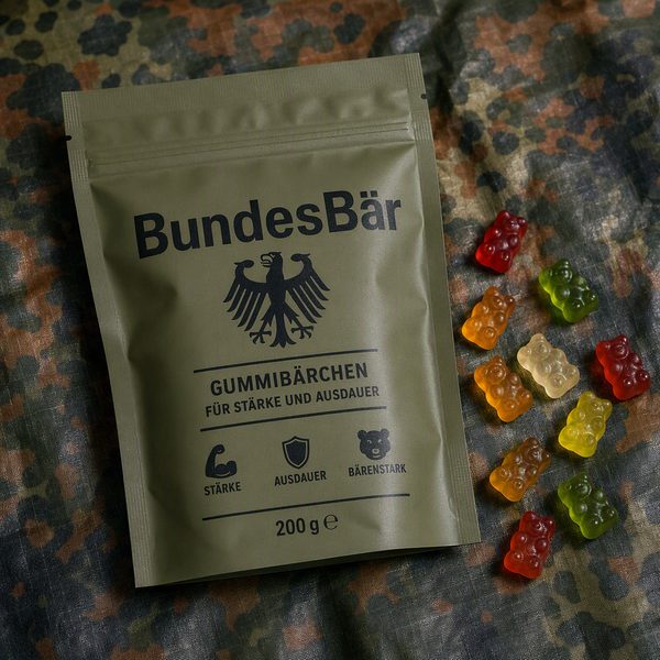 BundesBär Packung – Olgrün, taktisches Design, geräuschloses Verschluss-System